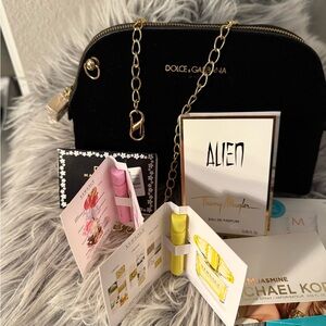 Dolce & Gabbana Black Pouch with Gold Zipper